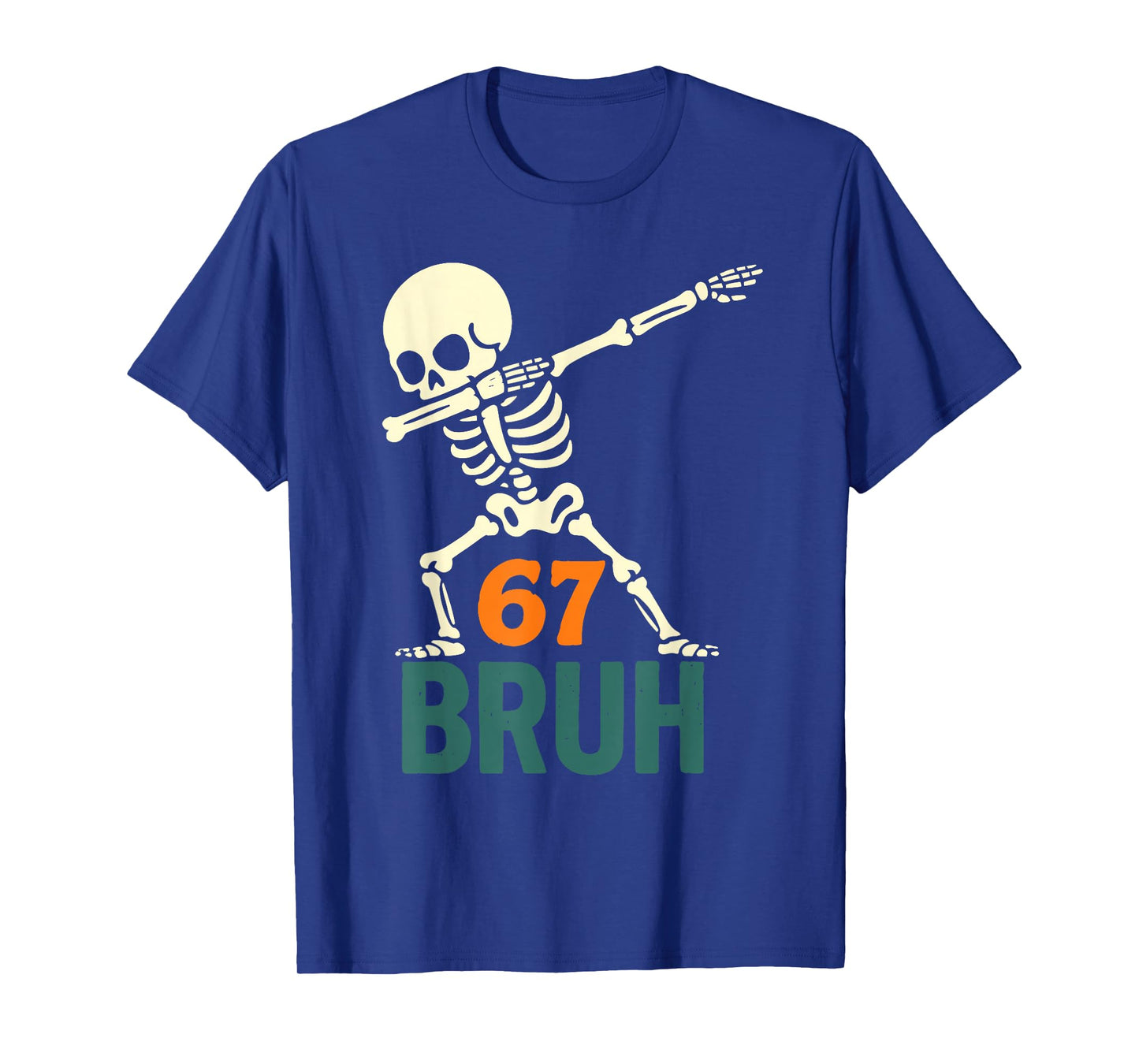 Bruh Halloween Meme Numbers Six Seven Skeleton Funny Kids T-Shirt