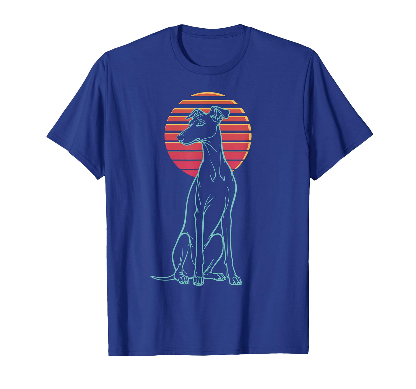 Greyhound Lover Dog Owner Retro Synthwave 80s T-Shirt