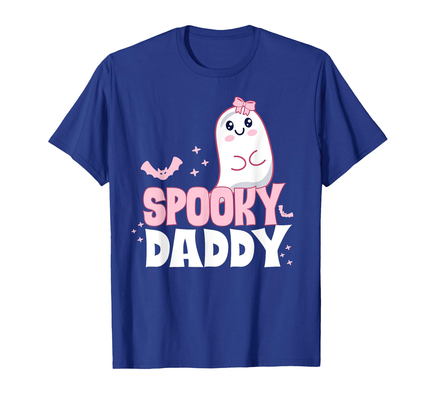 Spooky Daddy Family Cute Pink White Ghost Boo Halloween T-Shirt