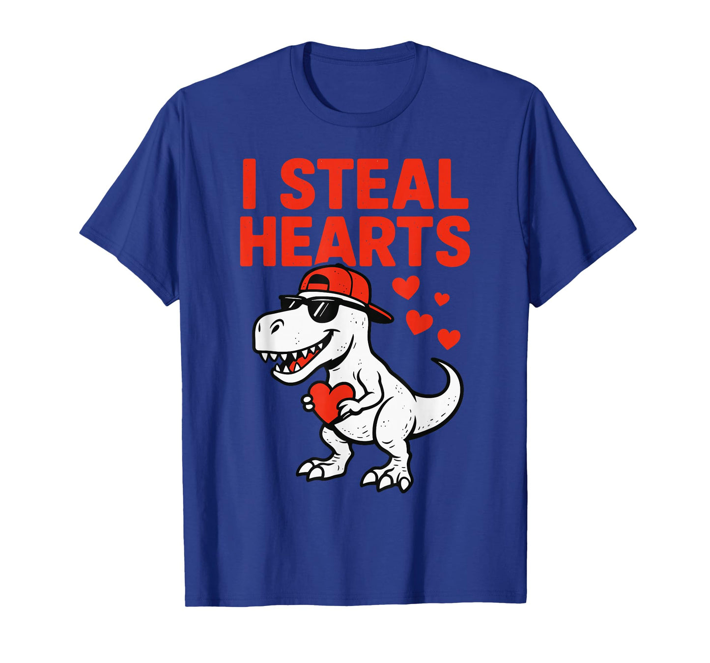 I Steal Hearts Trex Dino Baby Boy Valentines Toddler Kids T-Shirt