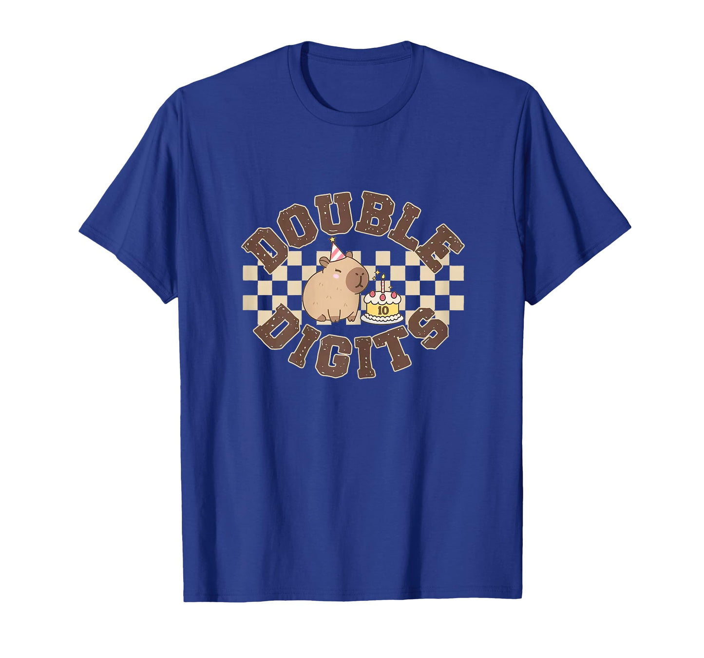 Double Digits 10th Birthday Shirt Capybara Ten Year Old T-Shirt