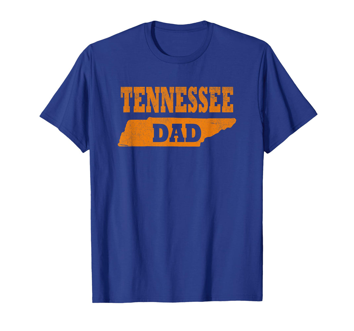 Tennessee Dad. Retro Tennessee TN Orange Vintage Design T-Shirt, Small, Black