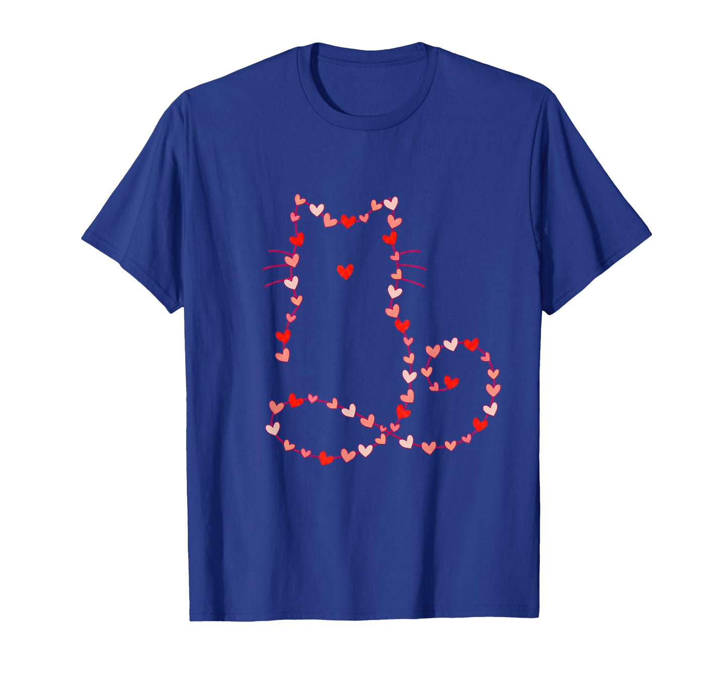 Cat Valentine Heart Retro Funny Cute Kitten Lovers Pet Paw T-Shirt
