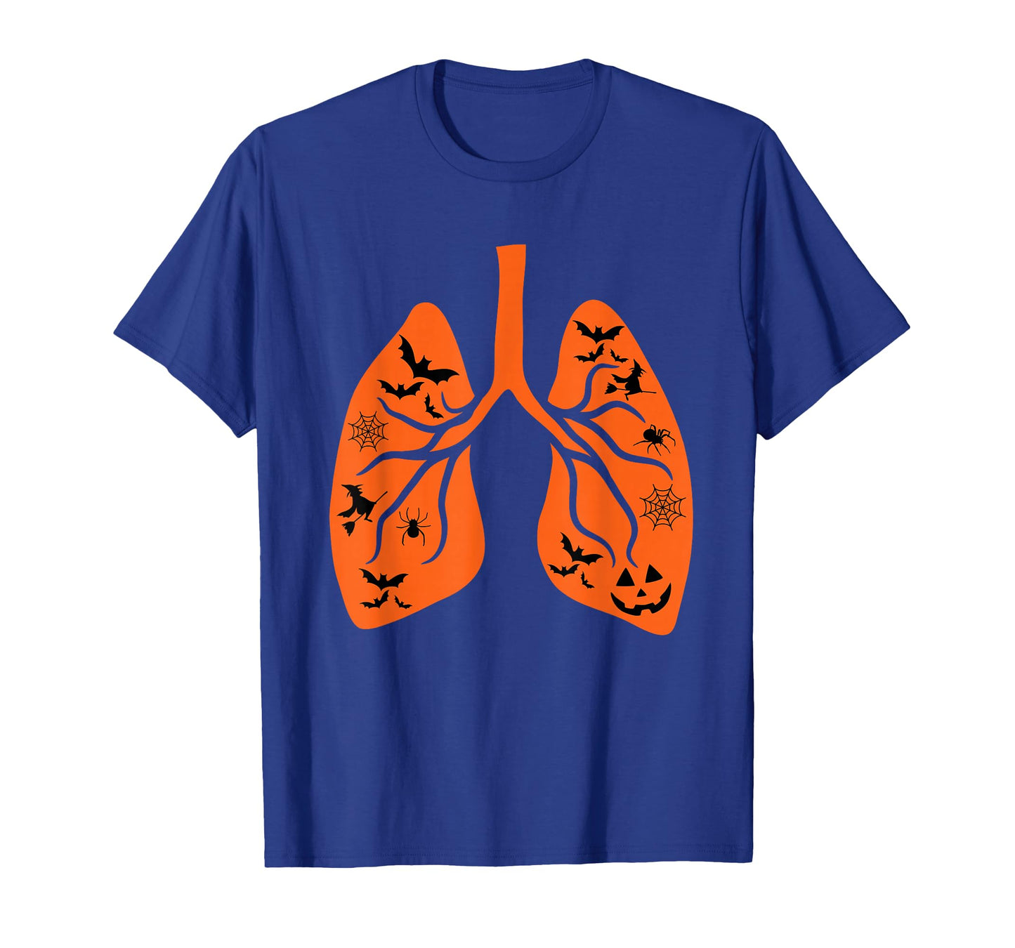 Vintage Respiratory Therapist RT Lung Pumpkin Bats Halloween T-Shirt