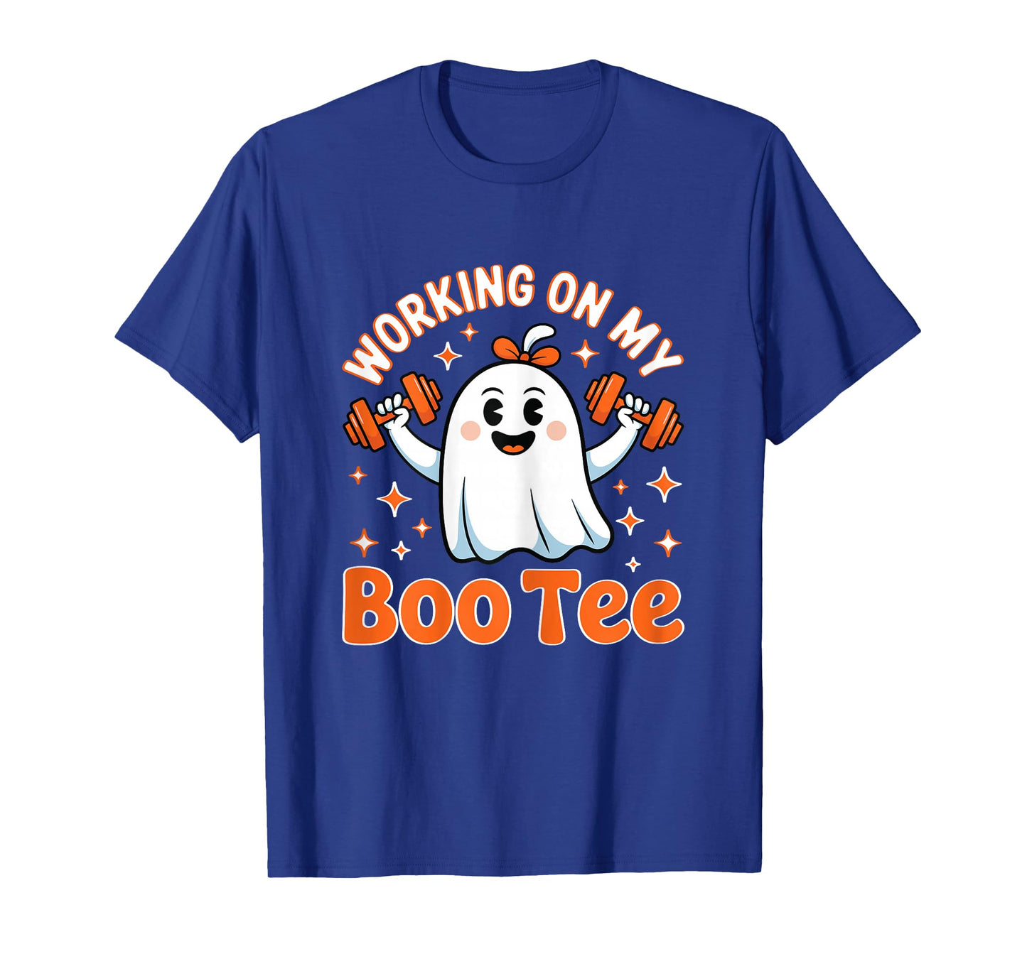 Working on My Boo Tee Funny Gym Halloween Workout for Women T-Shirt