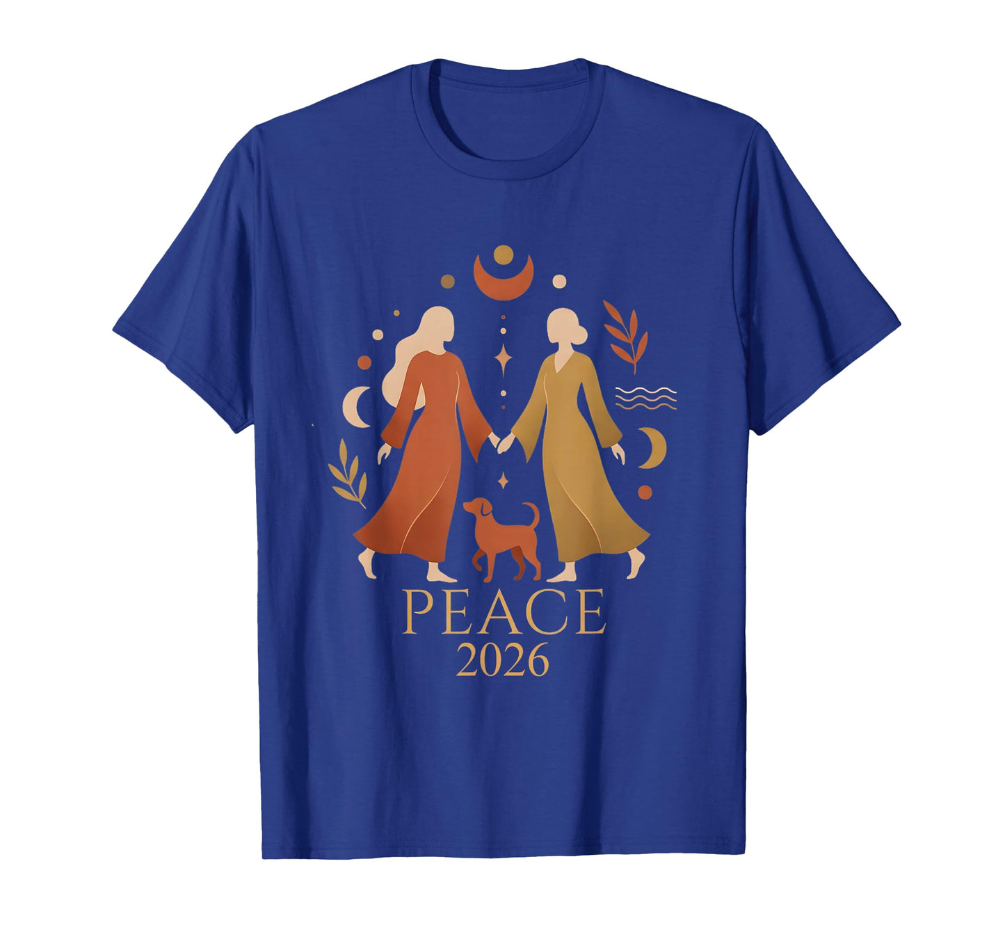 Walk Peace 2026 World Peace Women Monks Aloka Dog Spiritual T-Shirt