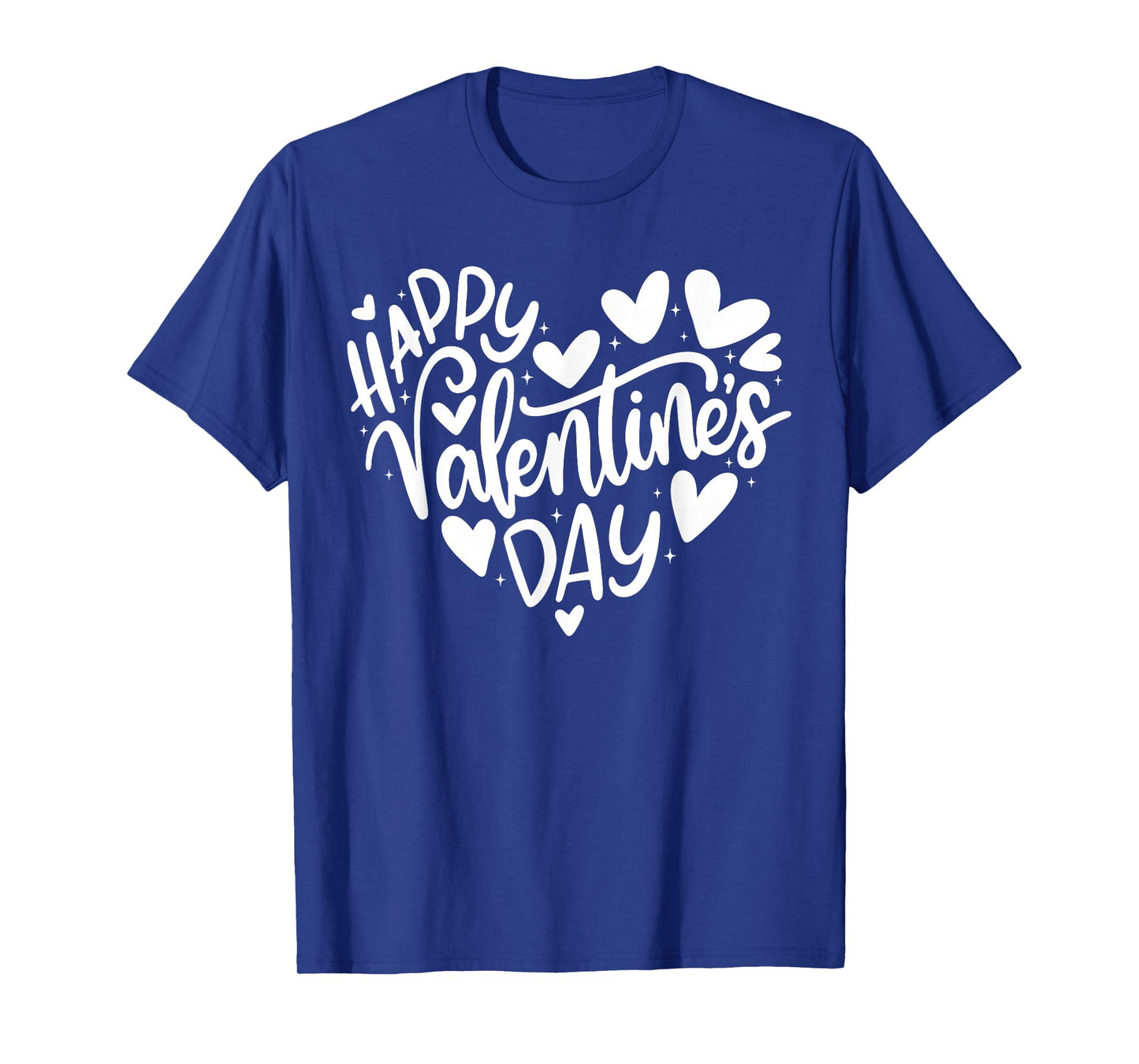 Happy Valentines Red Heart Women Girl Men Outfit T-Shirt