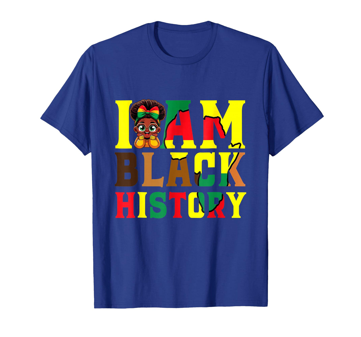 I Am Black History Month African American for Girls Kids T-Shirt