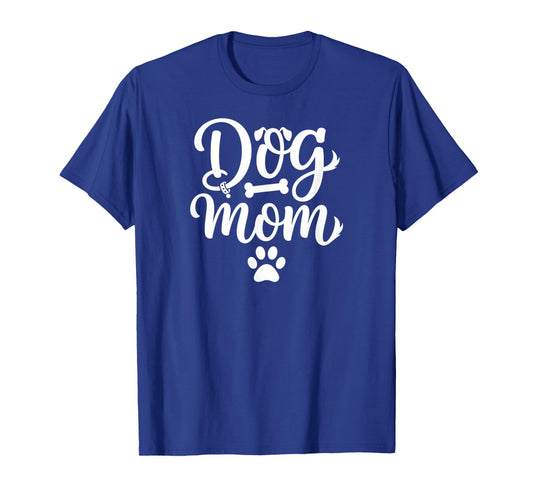 Dog Mom Design for Pet Lovers | Cute Paw Print Dog Mama Art T-Shirt