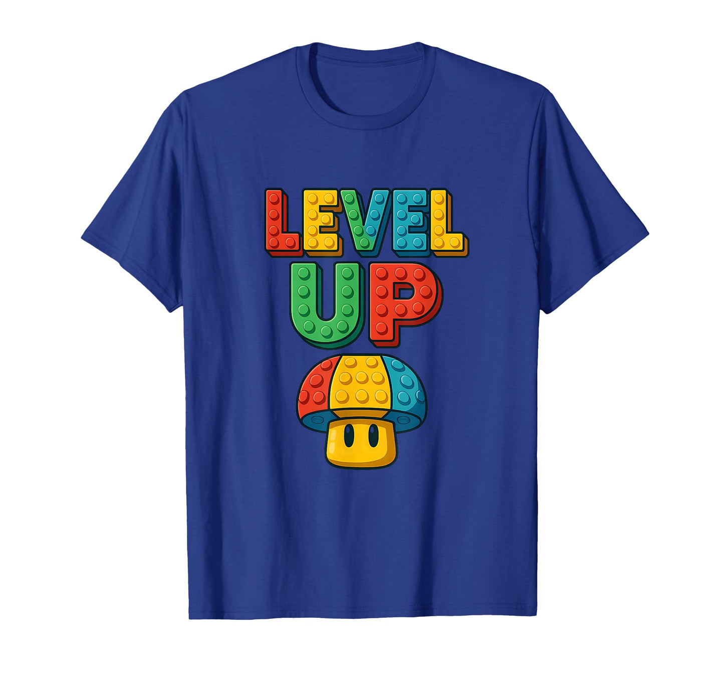 LEVEL UP Block Lettering PowerUp Gamer T-Shirt