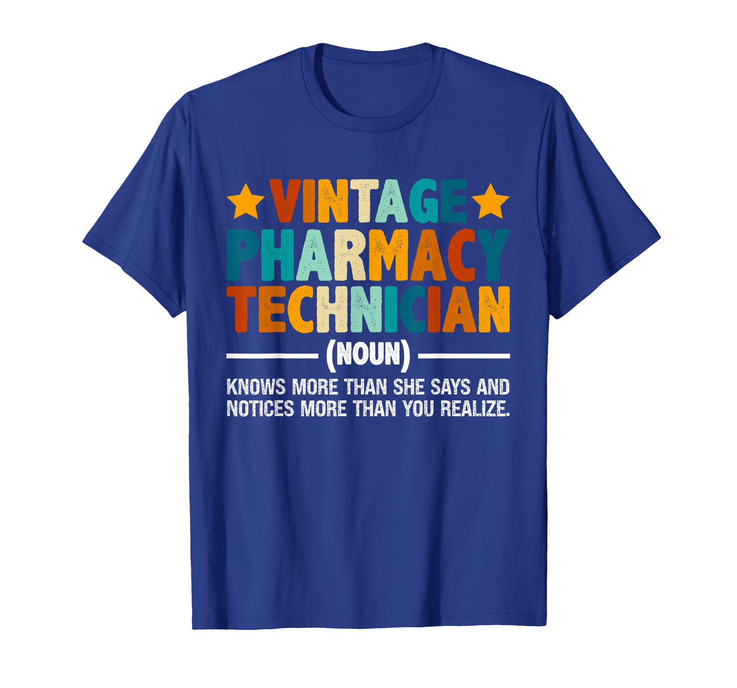Vintage Pharmacy Technician Funny Pharmacist Tech Definition T-Shirt