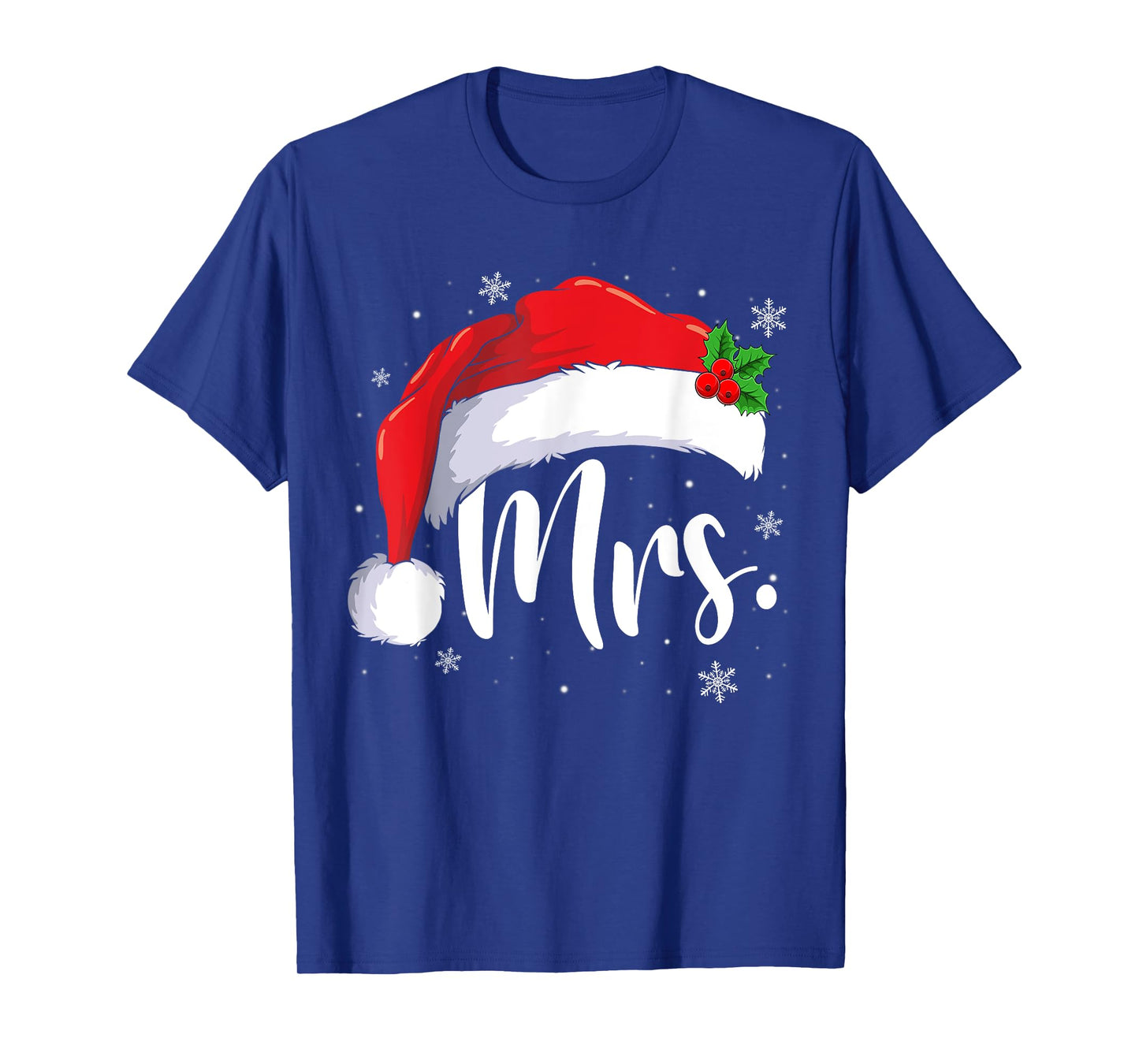 Mr and Mrs Claus Couples Matching Christmas Pajamas Santa T-Shirt