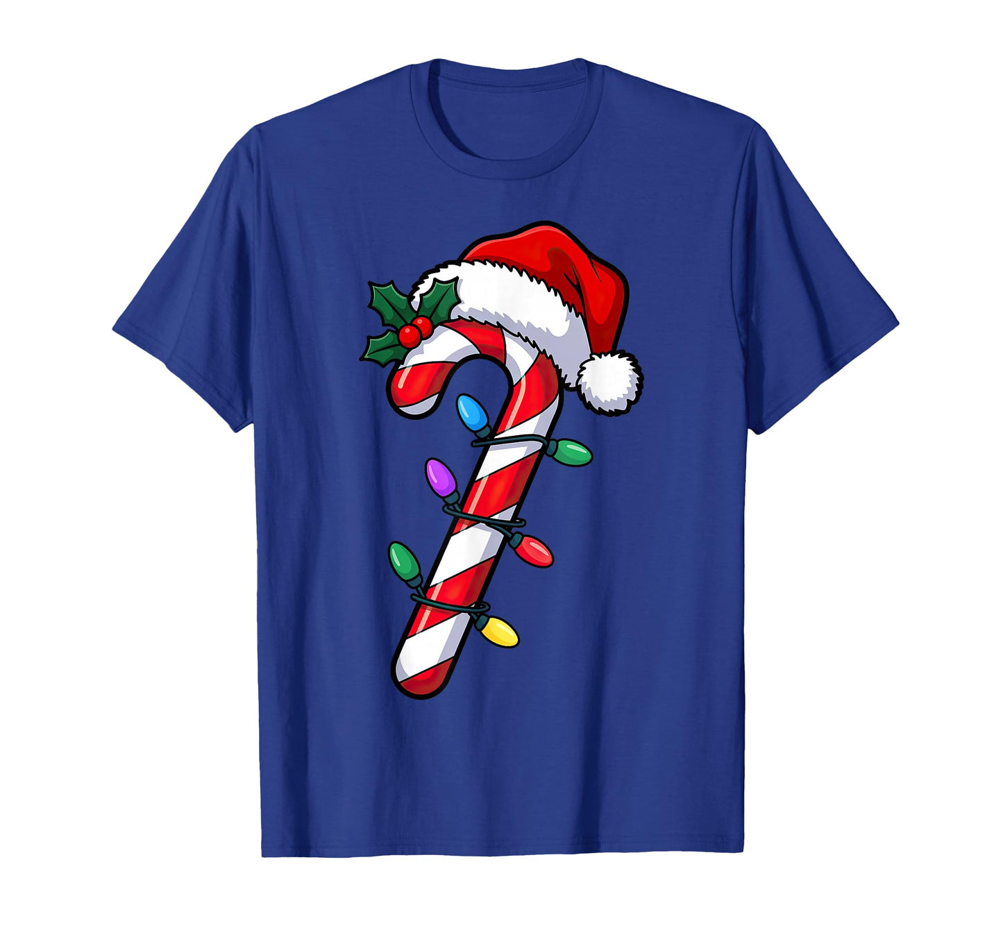 Christmas Candy Cane Santa Xmas T-Shirt