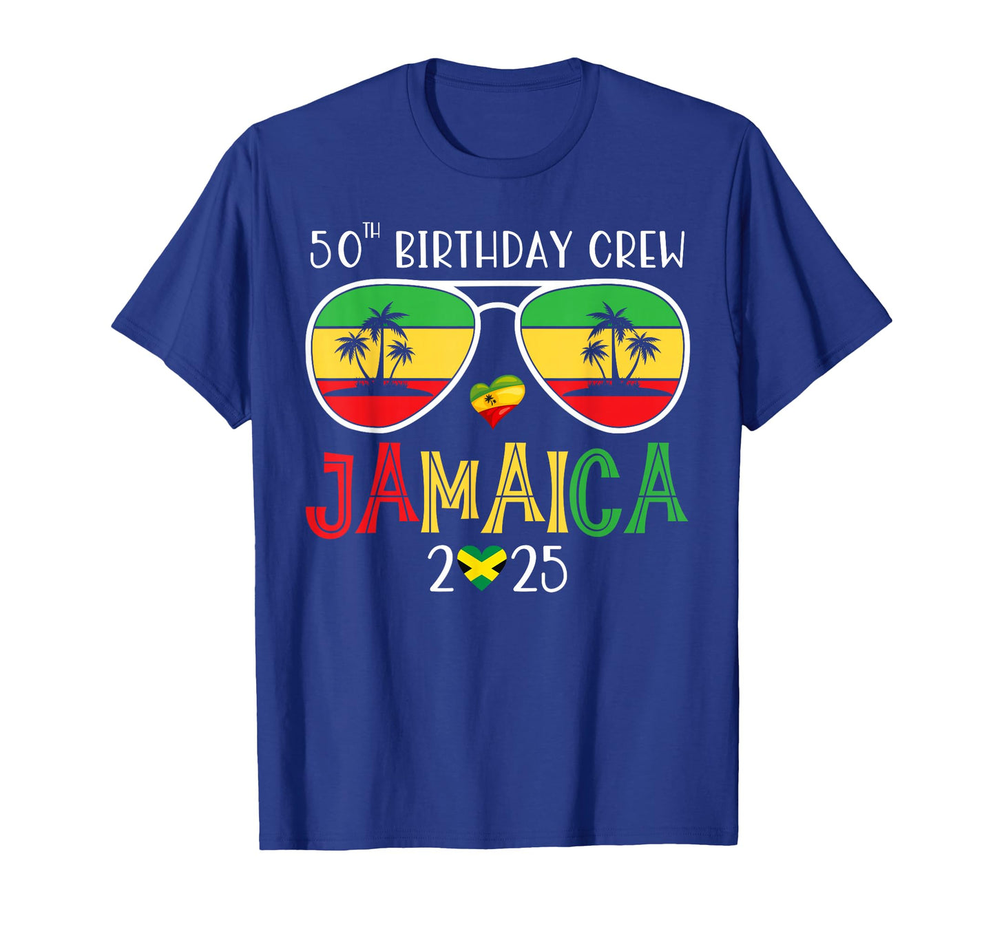 50th Birthday Crew Jamaica Trip 2025 50 Years Old Bday Party T-Shirt