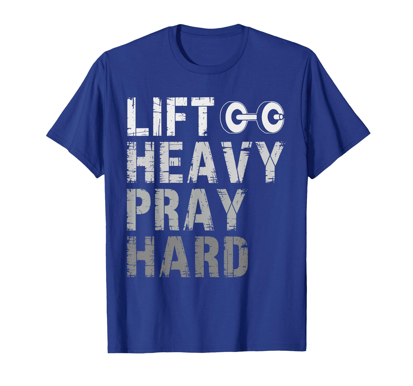 Lift Heavy Pray Hard Gym Jesus Christian for Men T-Shirt