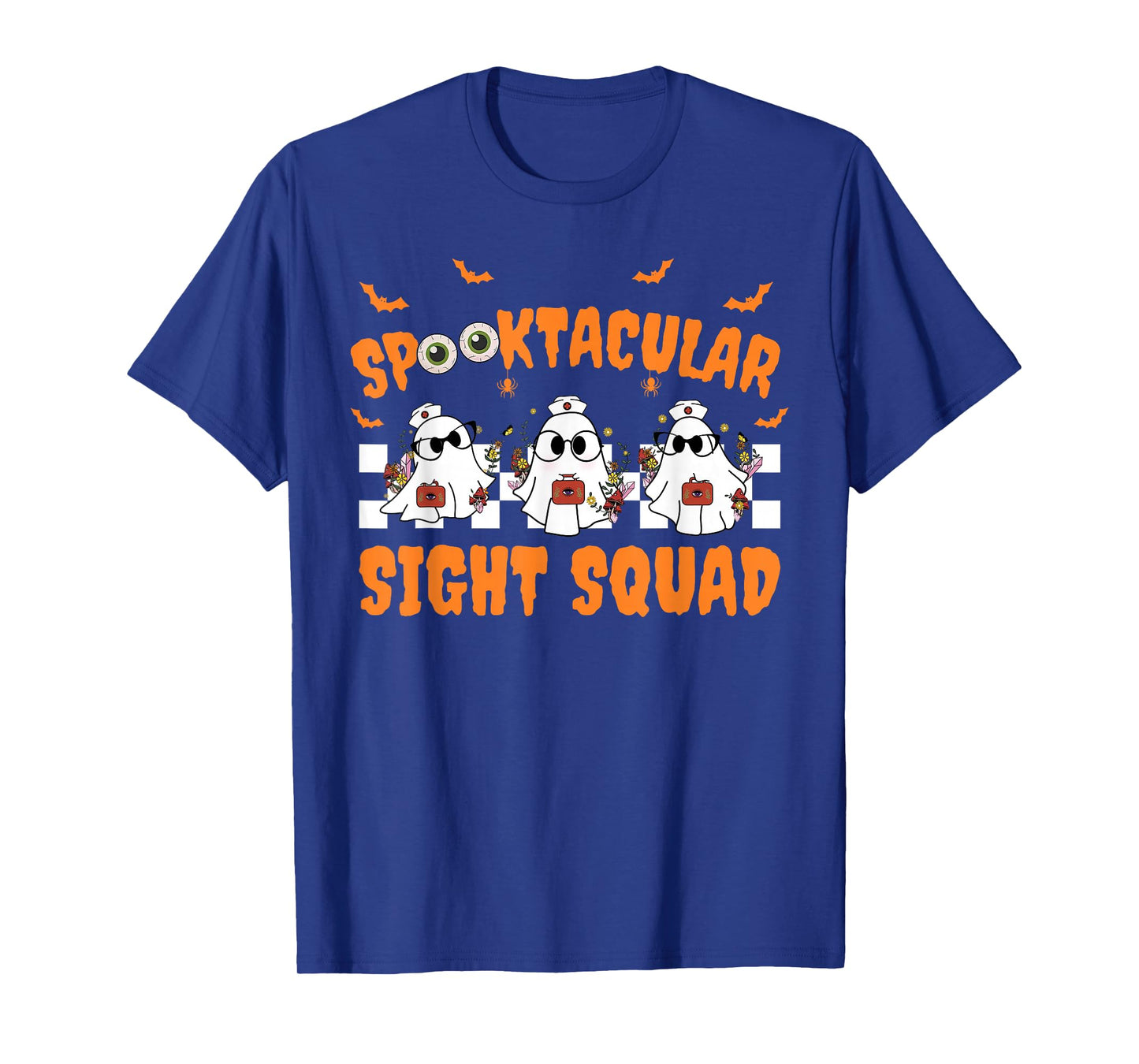 Spooktocular Sight Squad Ghost Halloween Optometry Tech Crew T-Shirt