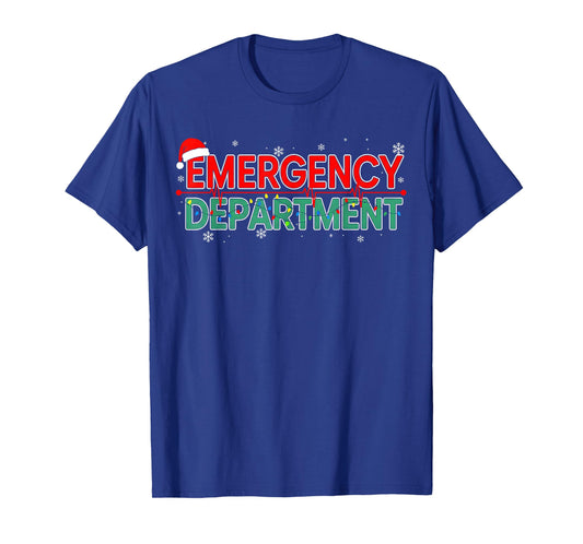 Er Nurse Christmas Emergency Department Nursing Xmas Lights T-Shirt