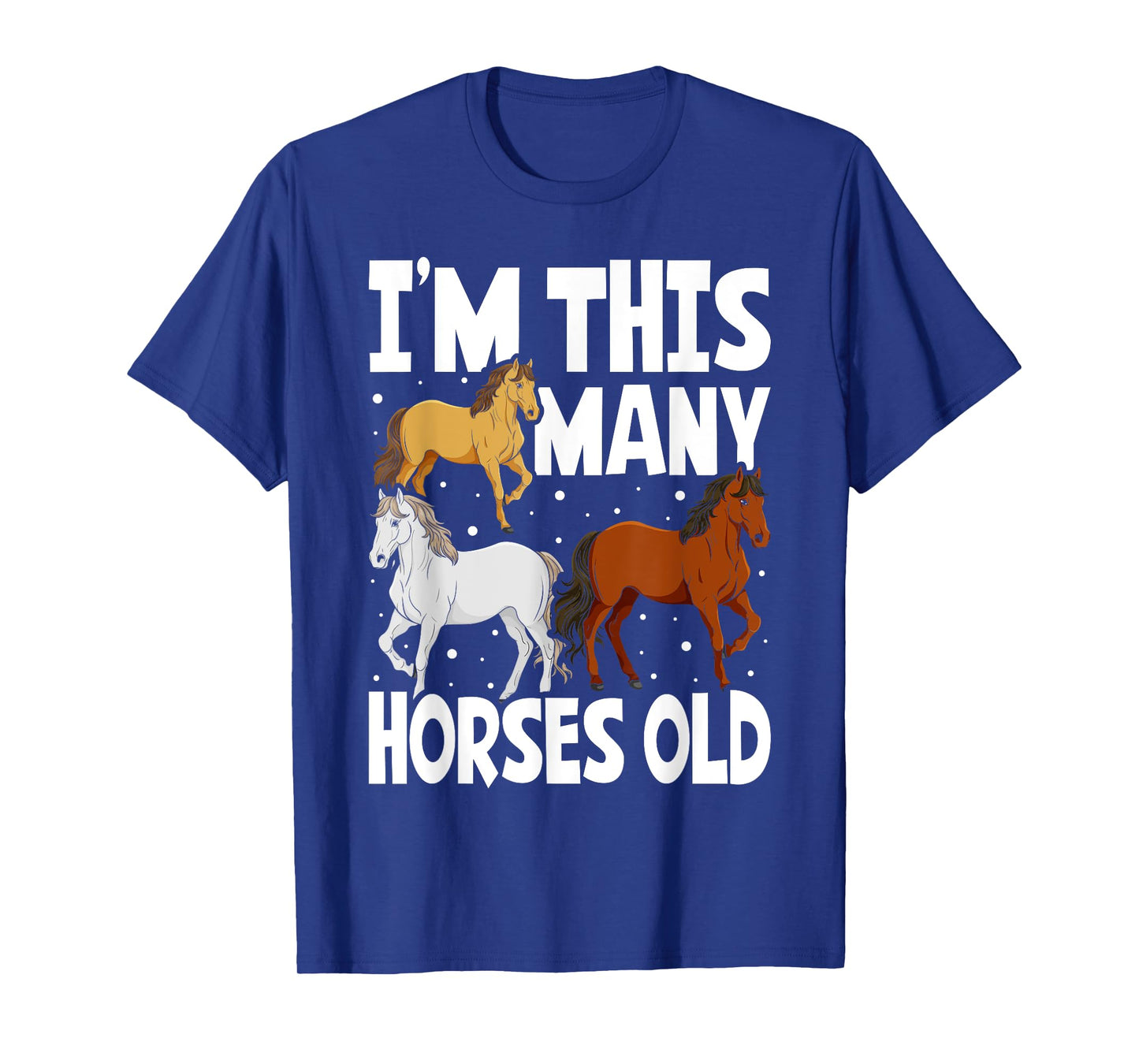 Kids 3 Years Old Girl Horses Old 3rd Birthday Kids T-Shirt