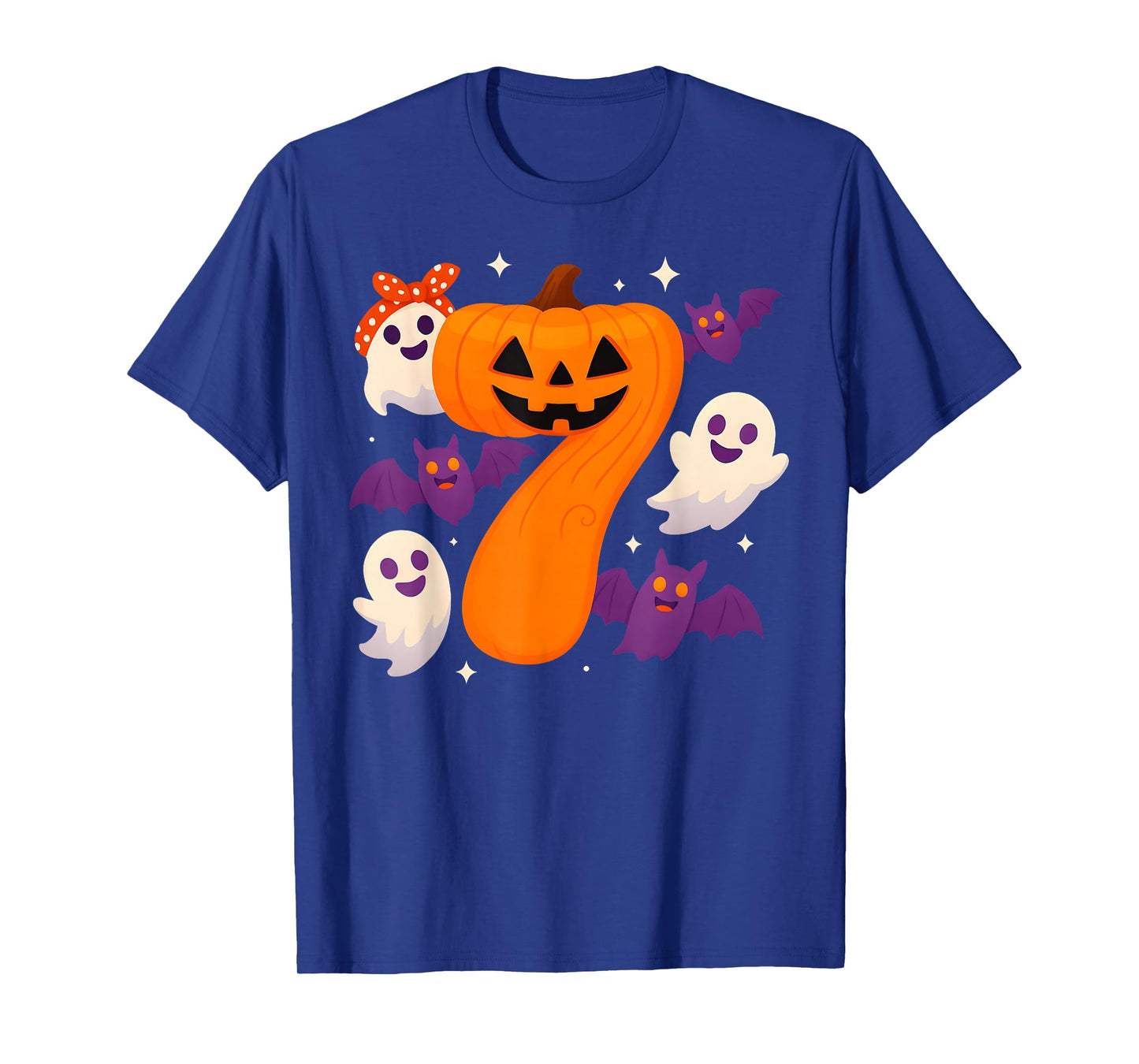 Six Seven Ghost Pumpkin Halloween Gen Z Alpha Meme Matching T-Shirt