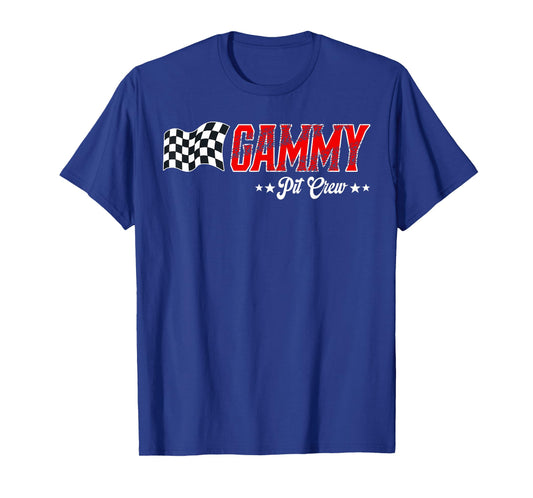 Gammy Pit Crew Race Car Birthday Family Matching T-Shirt