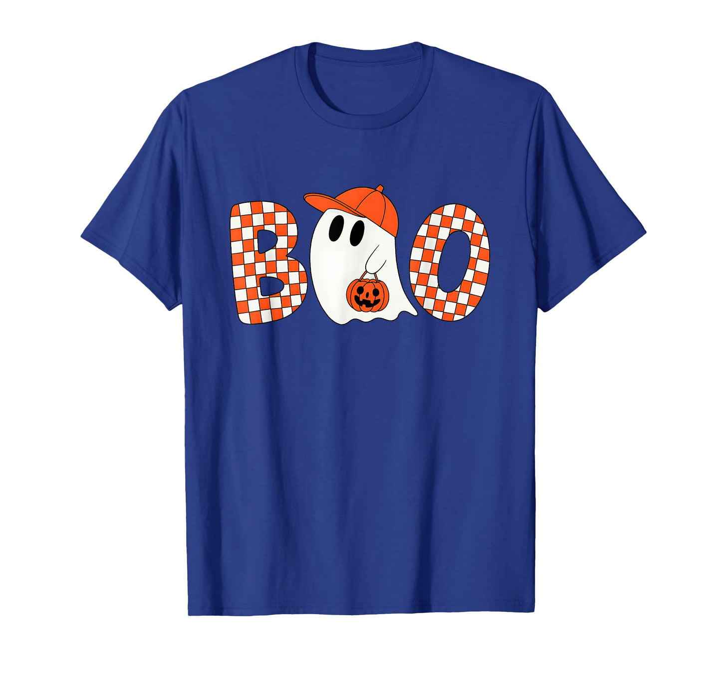 Funny Boo Ghost Halloween Pumpkin Bucket Spooky Kids Men T-Shirt