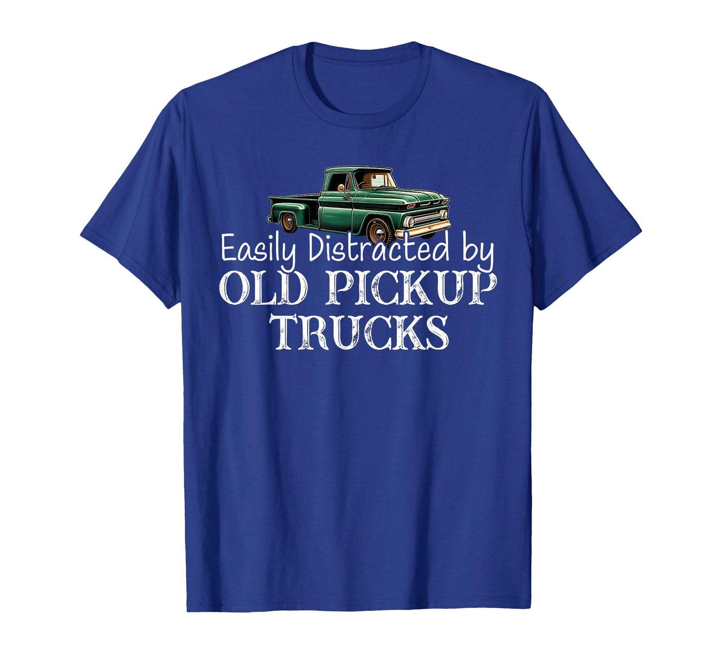 Easily Distracted By Old Pickup Trucks Retro Cute Trucker T-Shirt