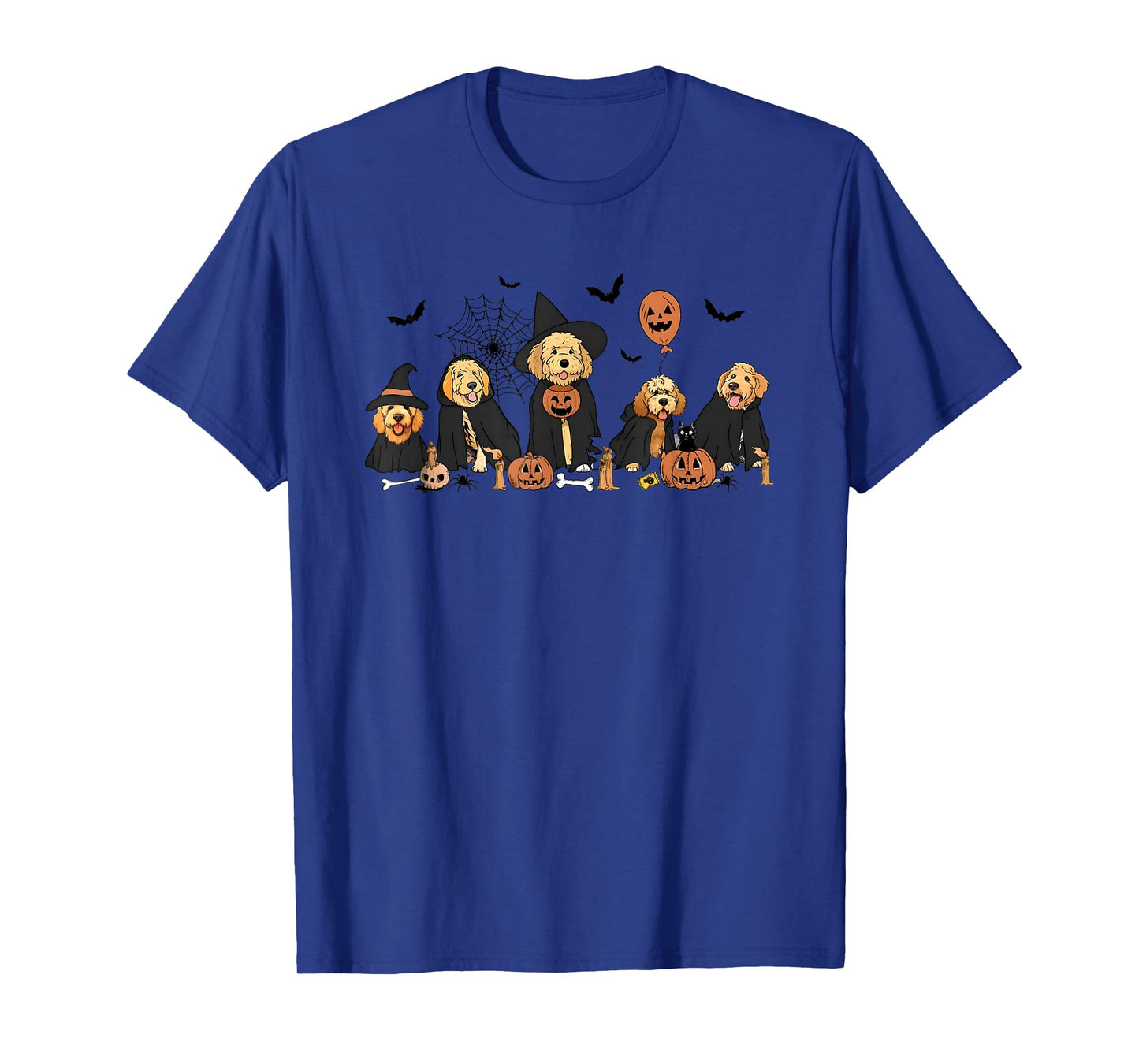 Ghost and Witch Goldendoodle Halloween T-Shirt