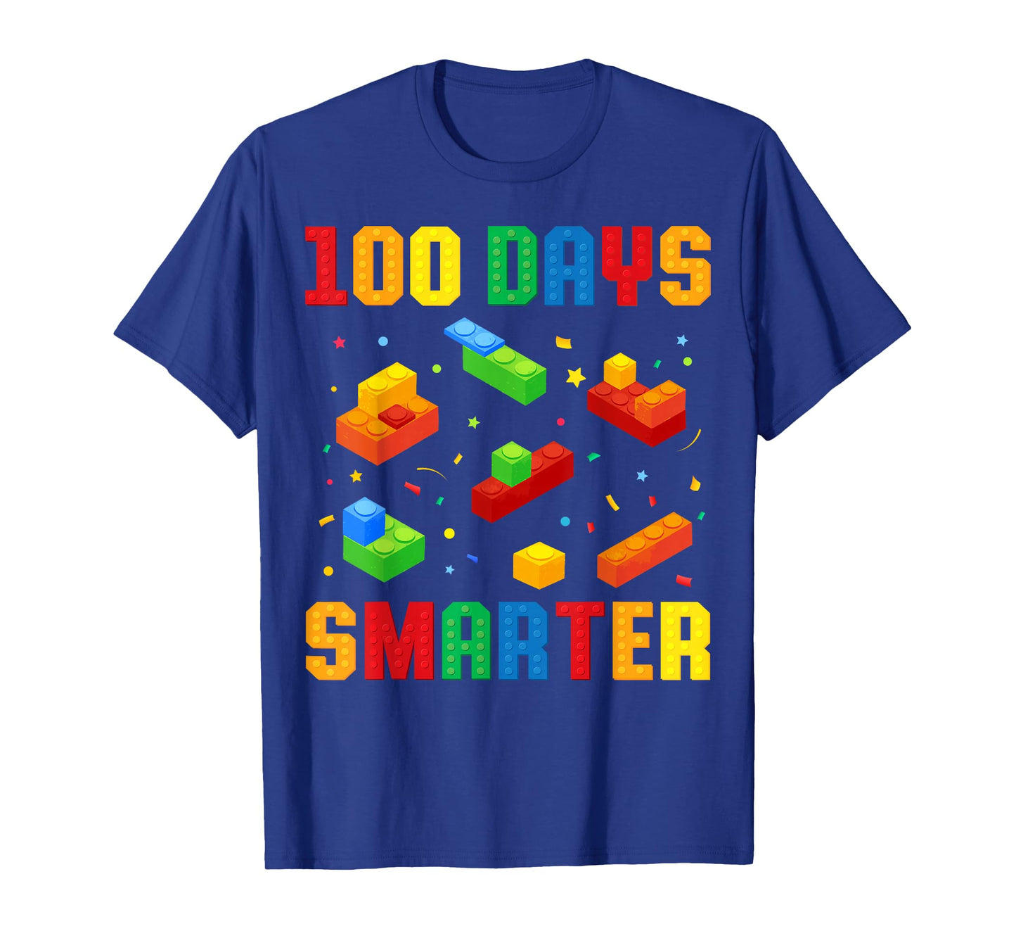 100 Days Smarter Building Blocks 100th Day of School Boys T-Shirt