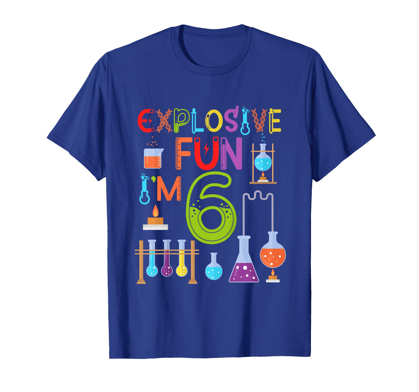 6th Science Birthday Party 6 Year Old Scientist Birthday T-Shirt