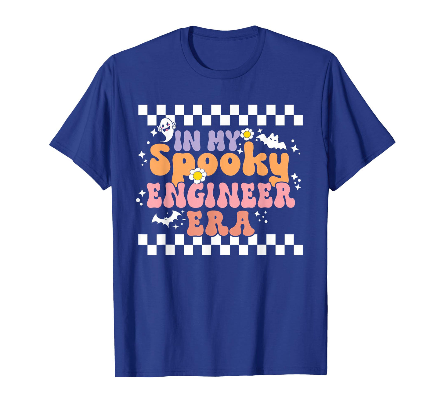 in My Spooky Engineer Era Retro Groovy Funny Halloween T-Shirt