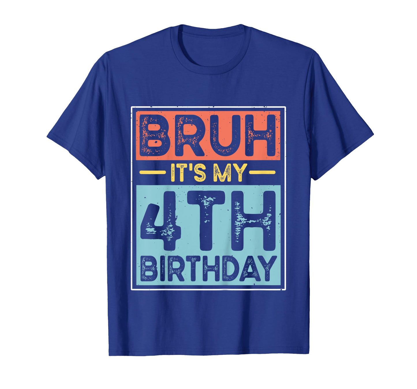 Bruh It's My 4th Birthday 4yr I'm 4 Year Old Birthday T-Shirt