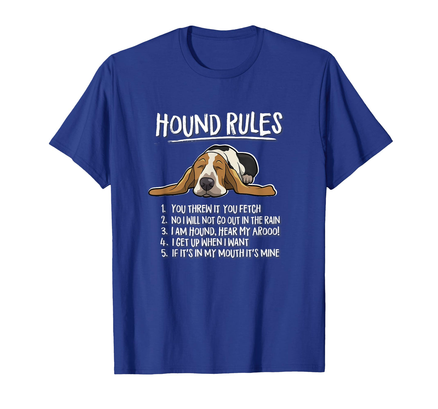 Cute Sleeping Nap Rules Basset Hound Lover T-Shirt