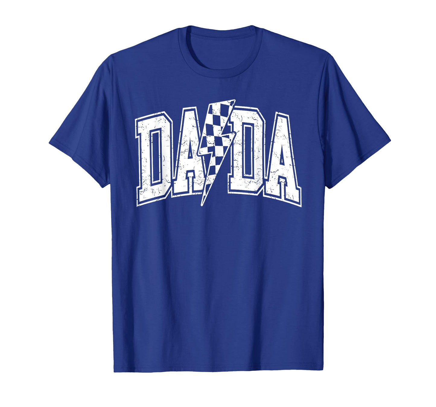 Dad Men Dada Lightning Bolt Checkered Father's Day T-Shirt