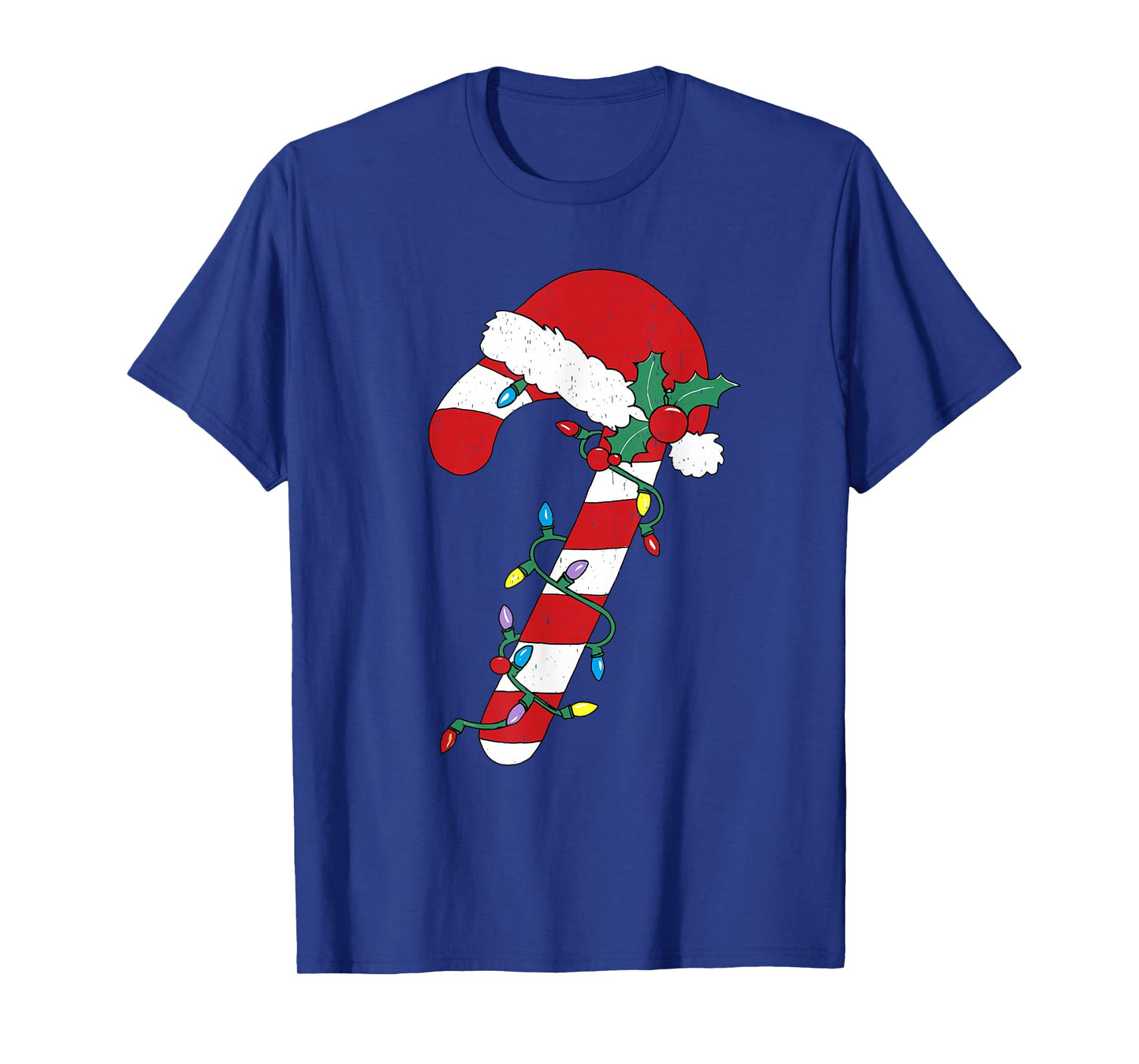 Christmas Candy Cane Santa Xmas Kids Toddler Youth Women Men T-Shirt