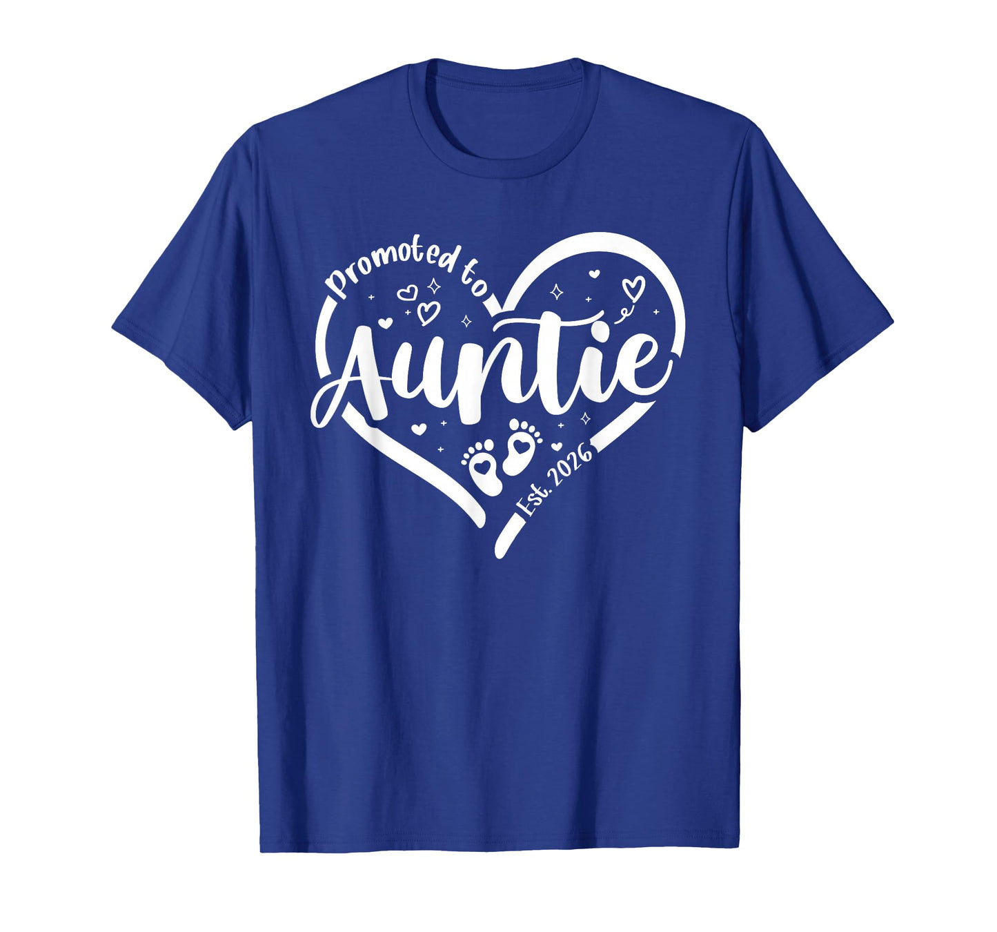 Promoted to Auntie Est. 2026 Heart Love New Aunt First Time T-Shirt
