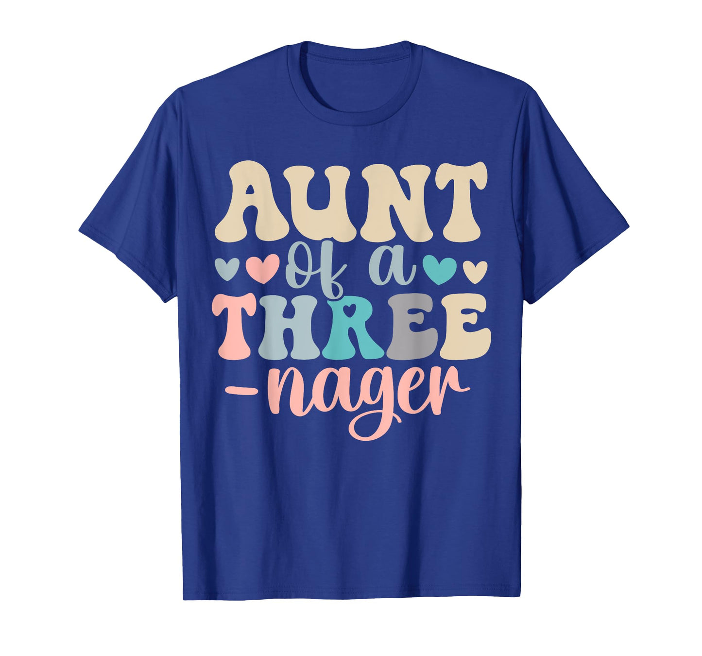 Aunt Of A Threenager 3rd Birthday Matching Family Boho T-Shirt