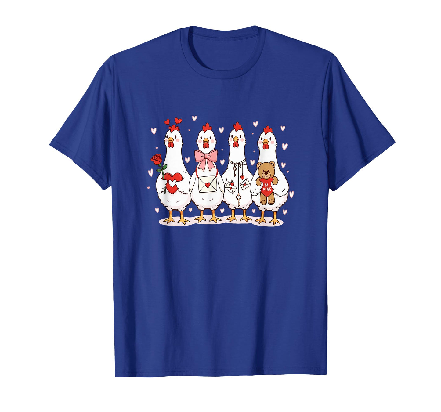 Group Chicken Valentine Collection Farmer Lover Family Kids T-Shirt