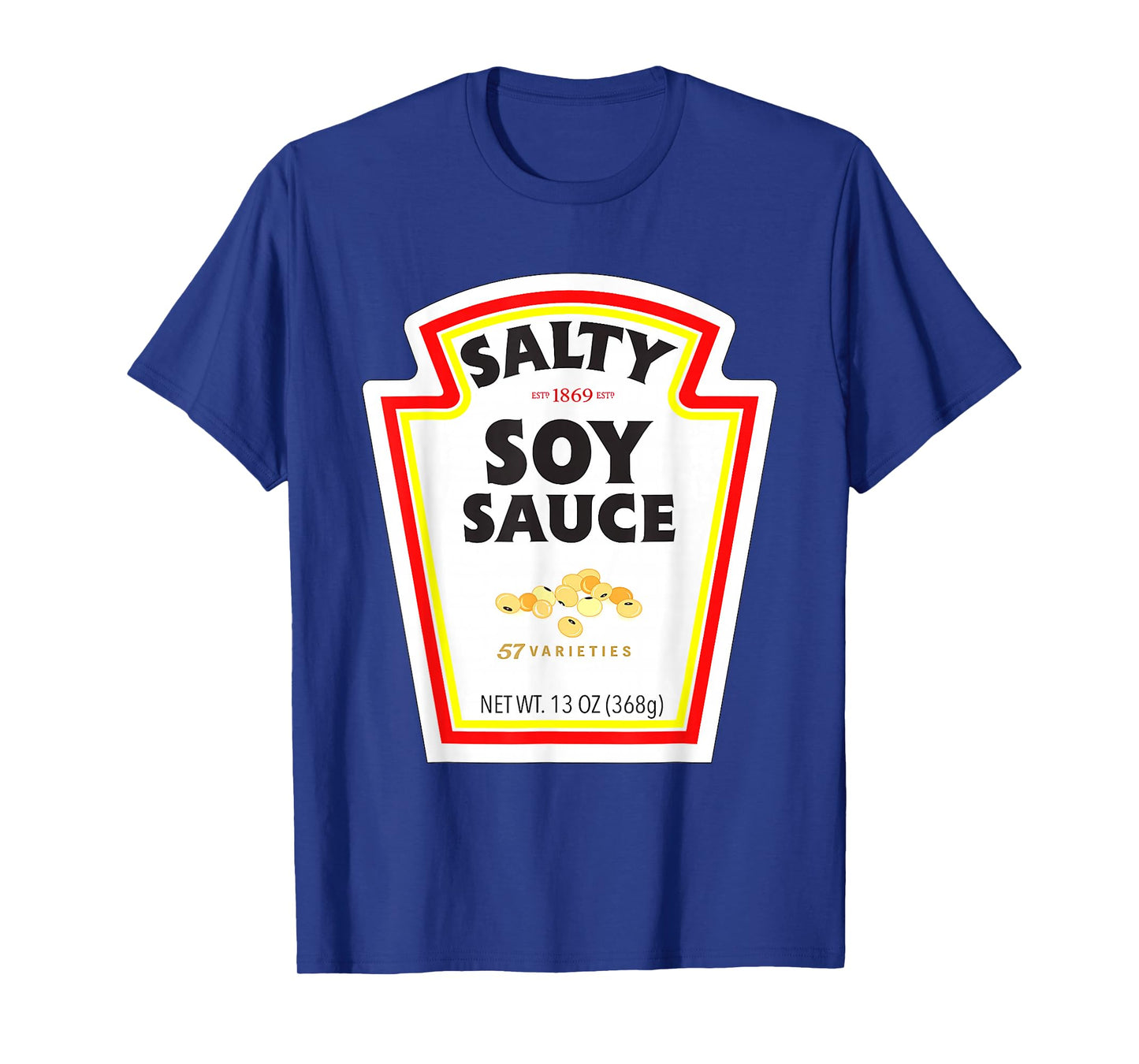 Easy Halloween Matching Costume Salty Soy Sauce Bottle Label T-Shirt