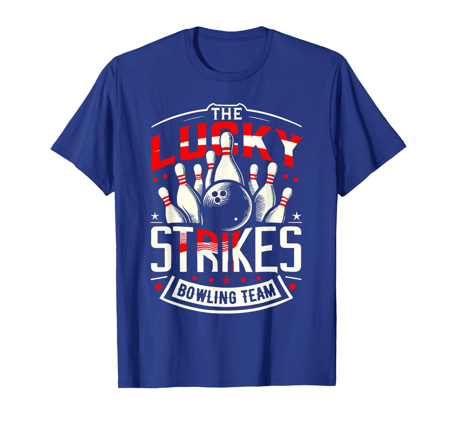 Lucky Strikes Bowling Team Shirt Bowling League T-Shirt