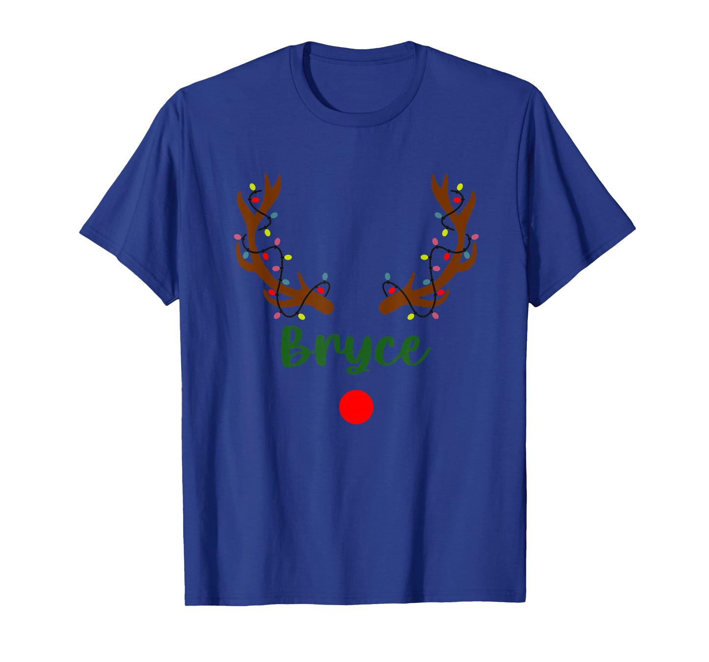 Bryce Reindeer Antlers Christmas Lights Cute T-Shirt