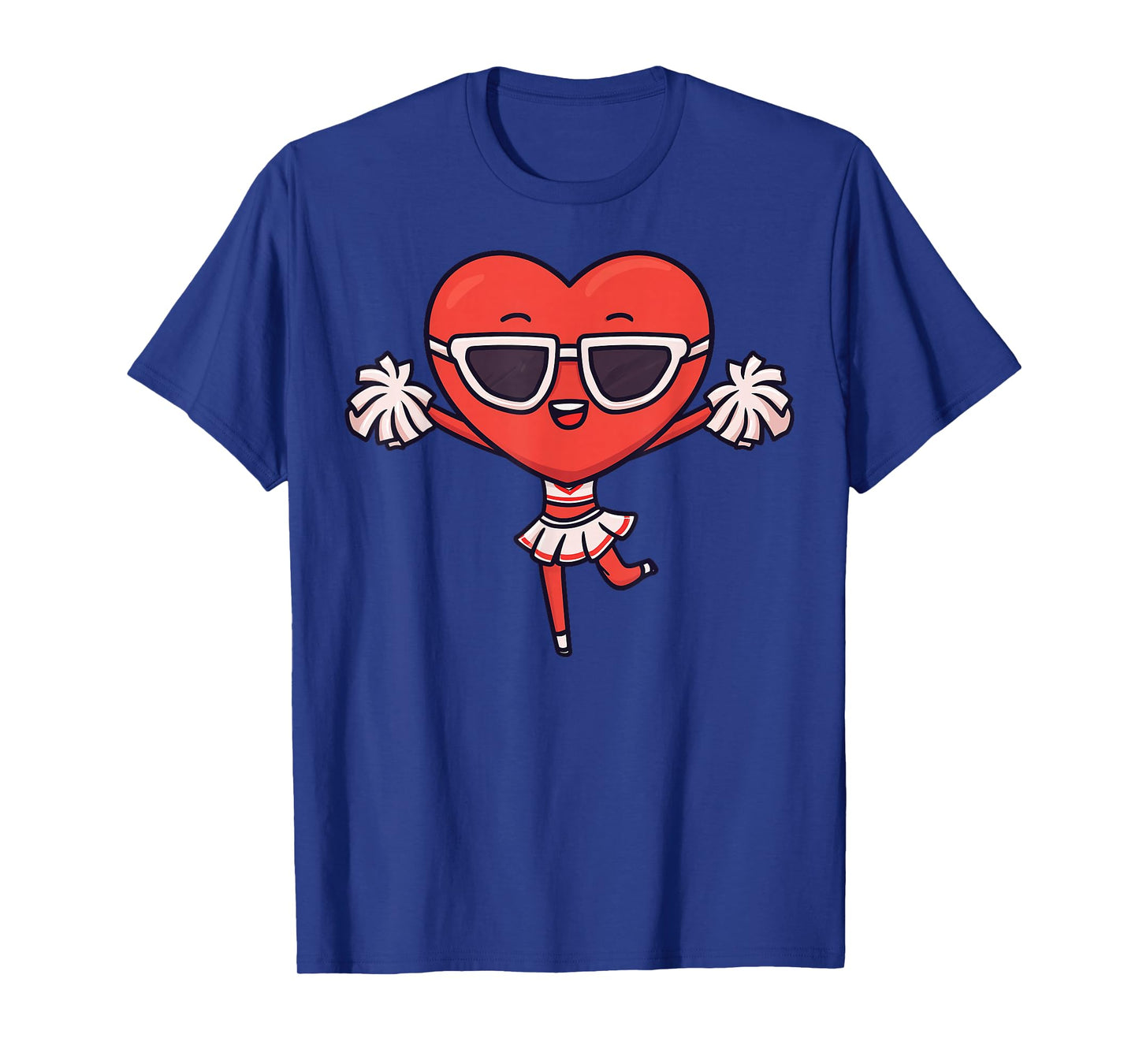 Cheerleading Heart Cheerleader Cheer Valentine's Day T-Shirt