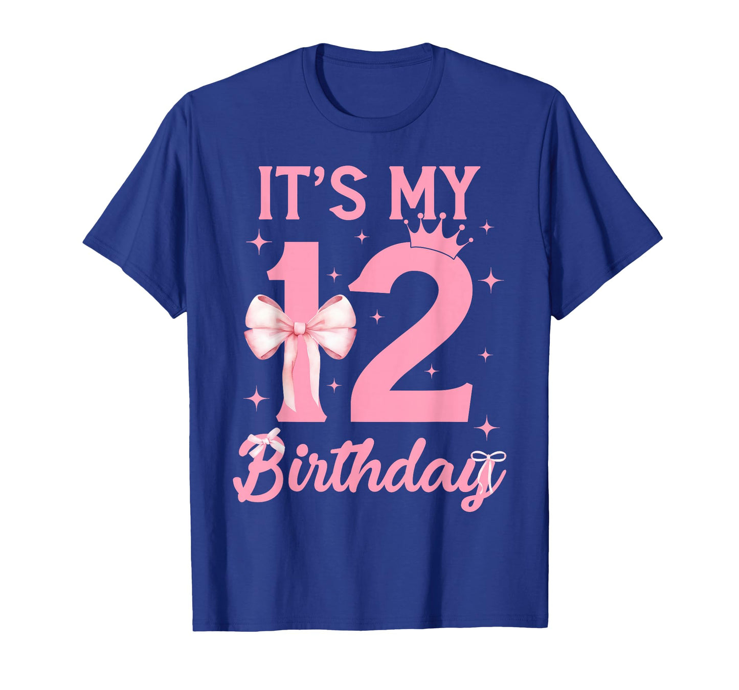 It's My 12th Birthday Girl Coquette Bow 12 Yr Old Aesthetic T-Shirt