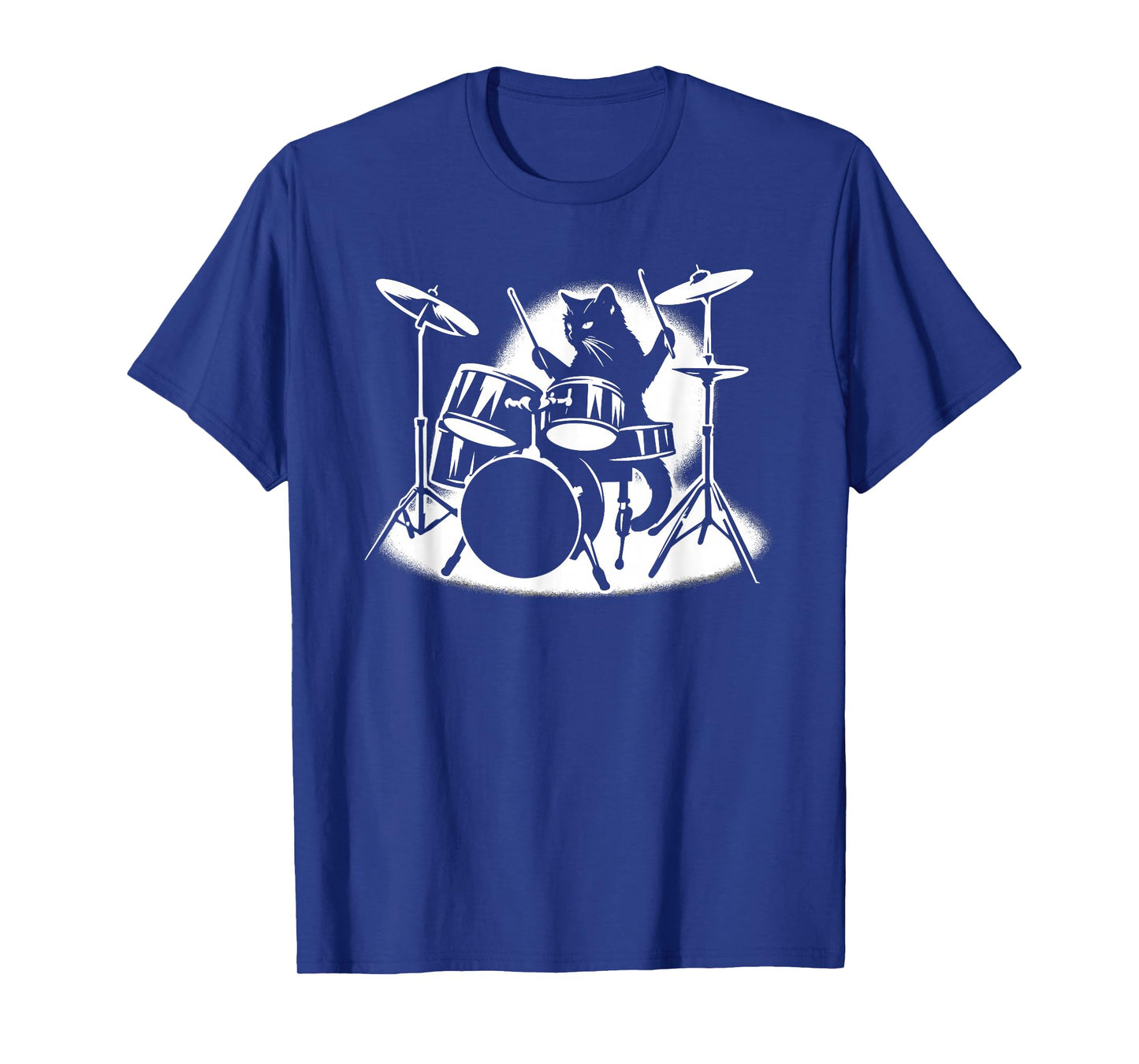 Cat Playing Drums Drummer Novelty Music Lover Funny Drummer T-Shirt