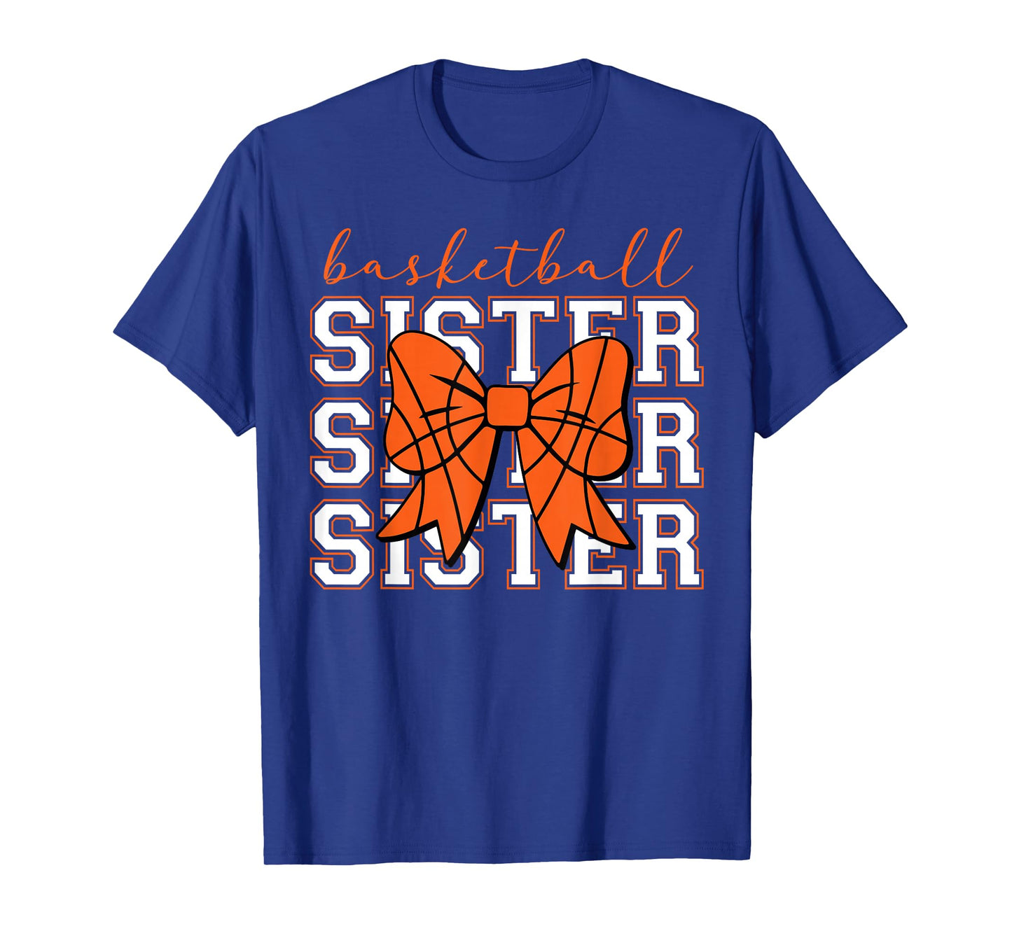Basketball Sister Vintage Sport Lover Sister Mothers Da T-Shirt