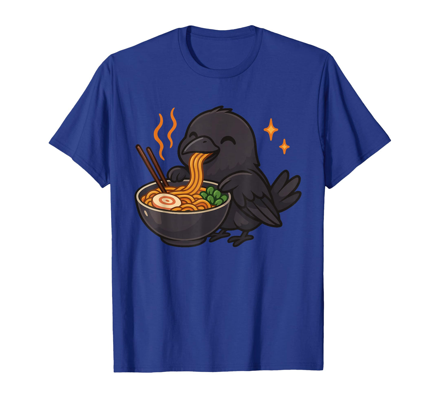 Raven with Noodles Ramen Kawaii Raven T-Shirt