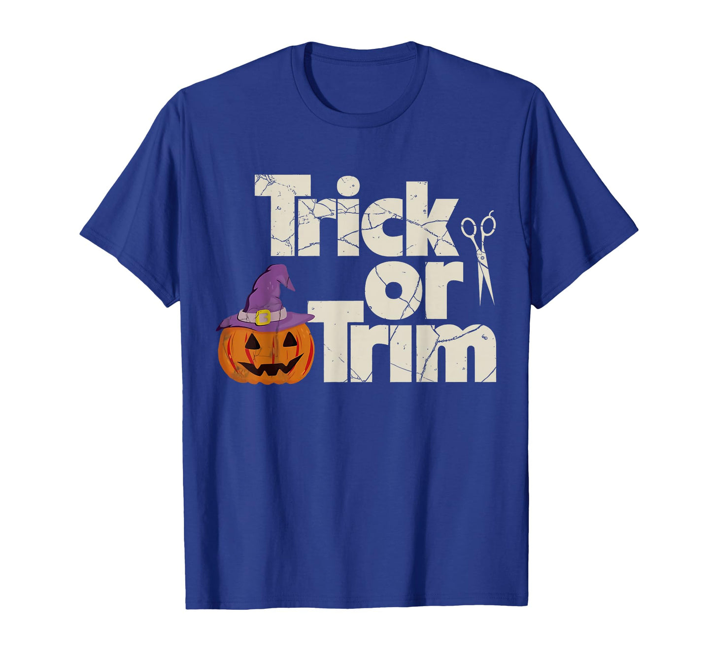 Funny Trick or Trim Hairstylist Halloween Spooky Hairdresser T-Shirt