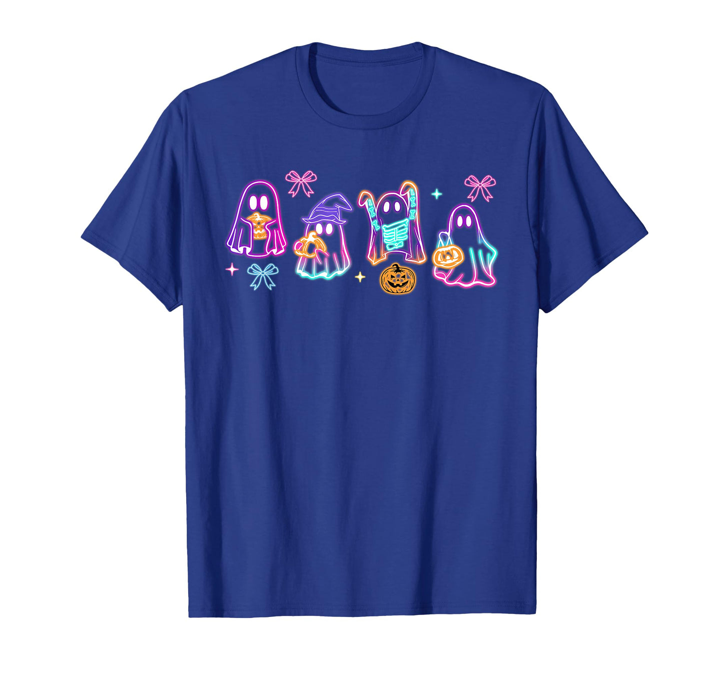 Funny Spooky Season Cute Boo Ghost Glow In Halloween Night T-Shirt