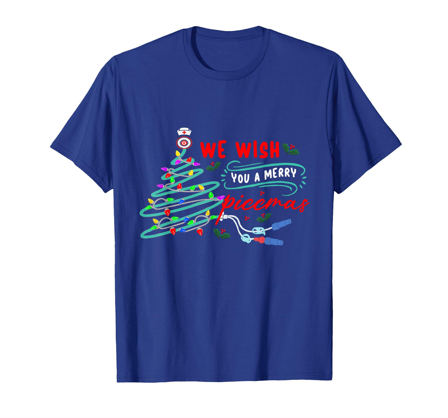 PICC Nurse Christmas ICU RN ER Nursing Xmas Pediatric T-Shirt