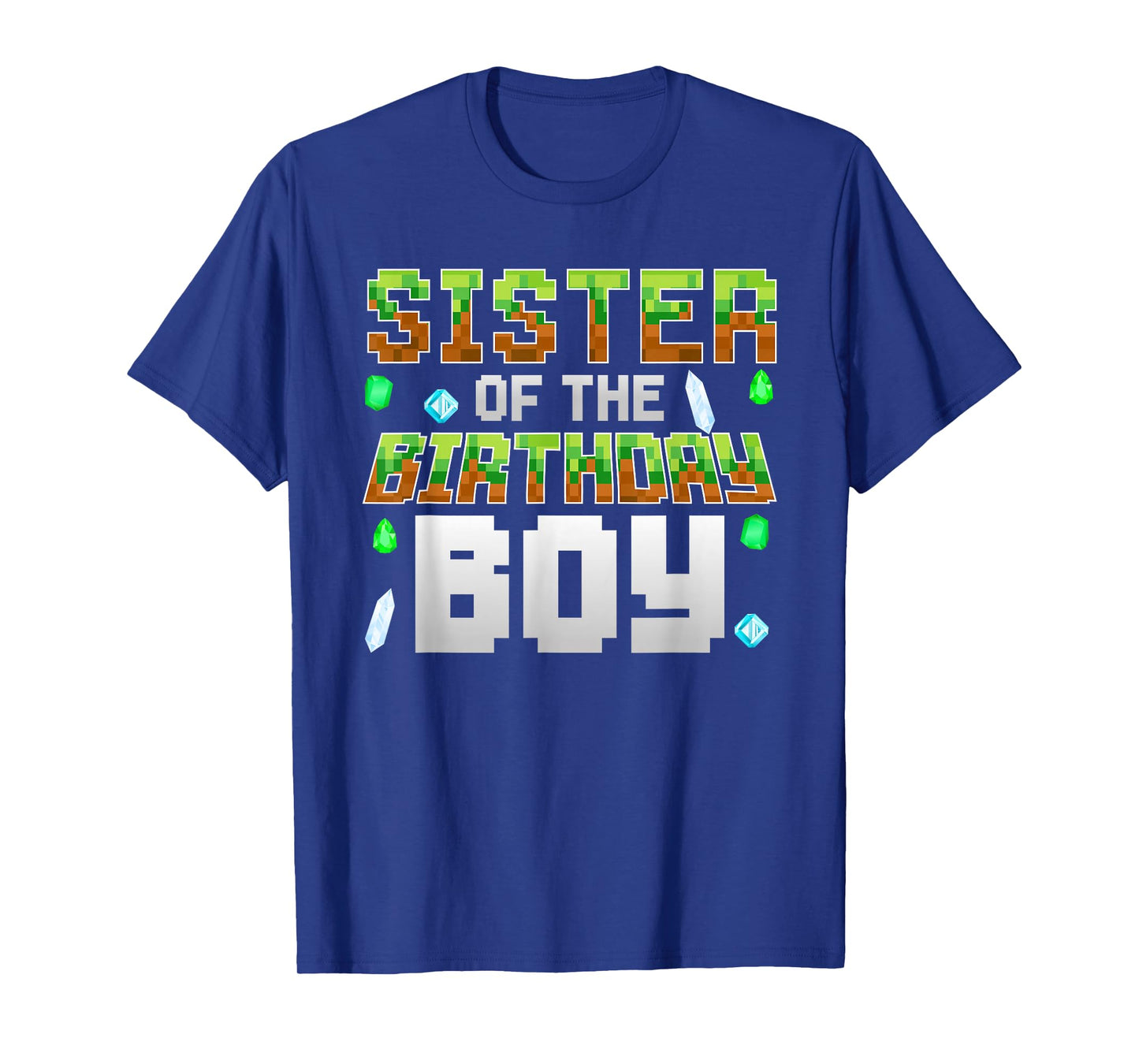 Sister Of The Birthday Boy Birthday Party Gamer Pixel Number T-Shirt