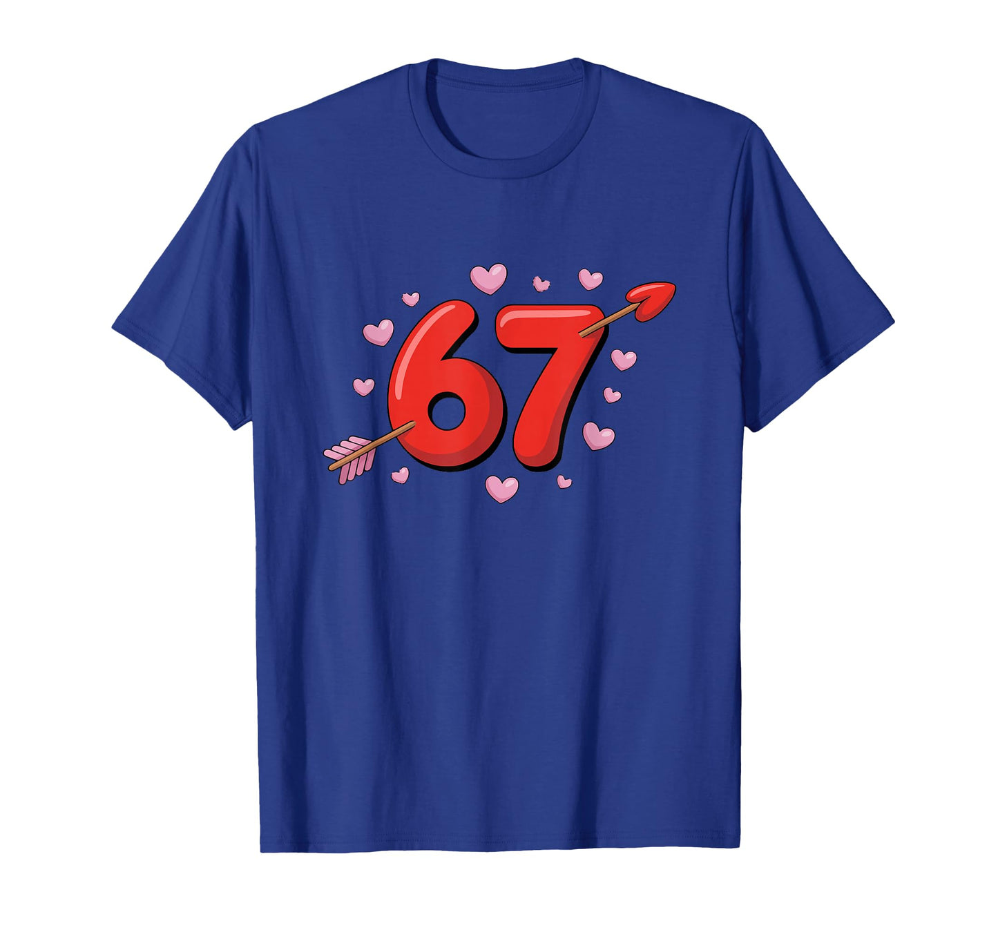 67 Valentines Meme Cute 67 Hearts and Flowers Valentine T-Shirt